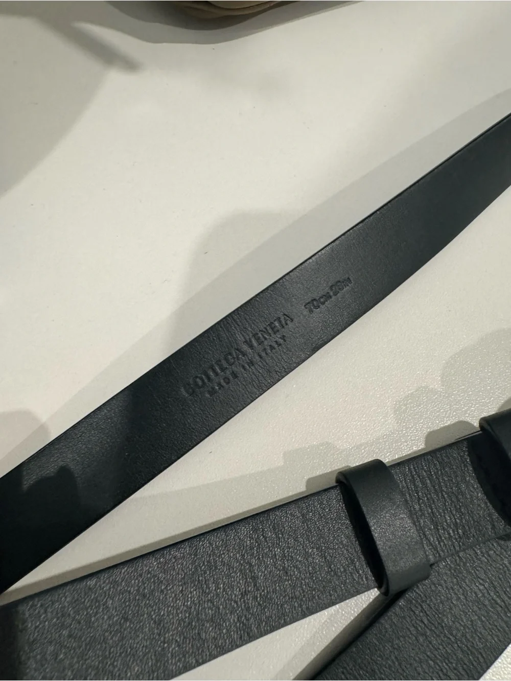 Bottega Veneta Dark Green Leather Belt with Gold Knot Buckle